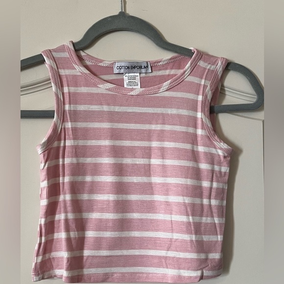 NWT Cotton Emporium Sleeveless Cropped Tank Juniors Size Medium - Picture 10 of 10